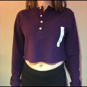 Purple thermal cropped long sleeve!